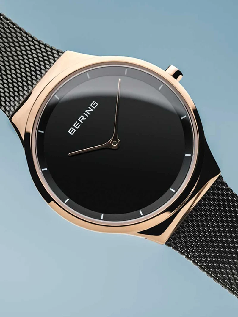 Bering Classic 12131-162 Damenuhr Grau • Saphirglas • Milanaise-Armband