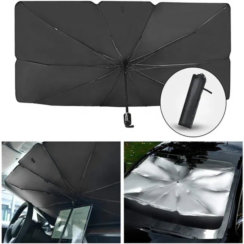 Opvouwbare Voorruit Zonwering Auto Parasol UV Bescherming Zonnescherm Warmte Reflectie Compacte Opslag | Sansoti