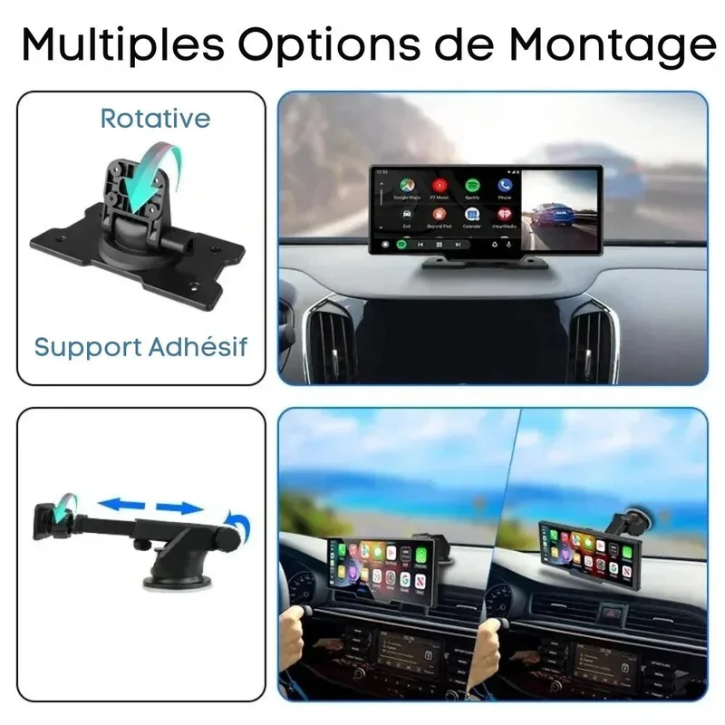 Carplay Scherm met Dashcam 10,26 Inch Touchscreen GPS Bluetooth WiFi Handsfree Spraakbediening Auto Multimedia | Sansoti