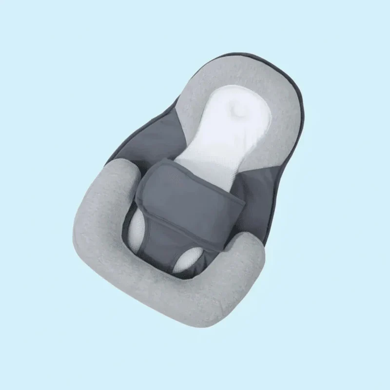 Wigkussen Baby Anti-Reflux 15° Inclinatie Ademend Katoen Afneembare Hoes 58x36cm Grijs Veilig Slapen | Sansoti