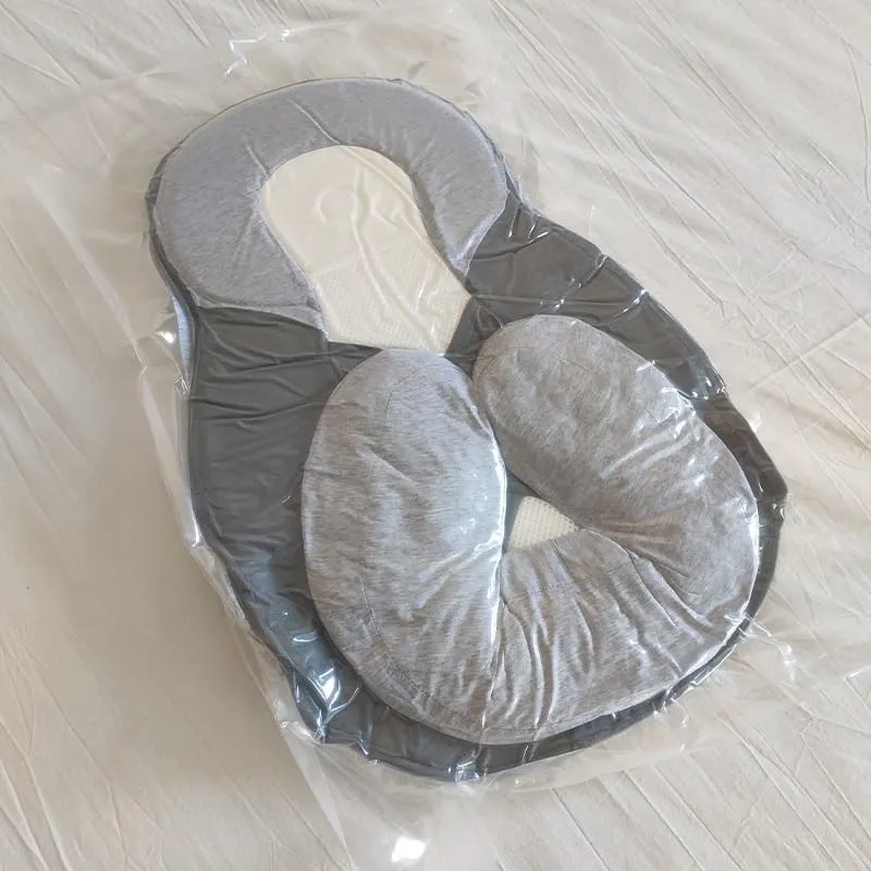 Wigkussen Baby Anti-Reflux 15° Inclinatie Ademend Katoen Afneembare Hoes 58x36cm Grijs Veilig Slapen | Sansoti