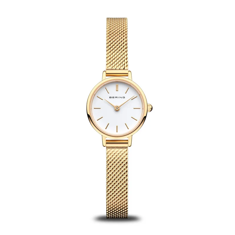 Bering Classic 11022-334 Damenuhr Goldfarben • Saphirglas • Milanaise-Armband