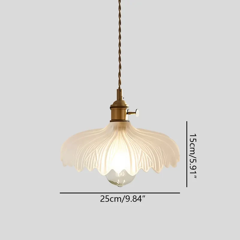 Hanglamp Glas Brons Verstelbare Kabel Woonkamer Eettafel Transparante Glazen Hanglamp Sfeerverlichting Vintage | Sansoti