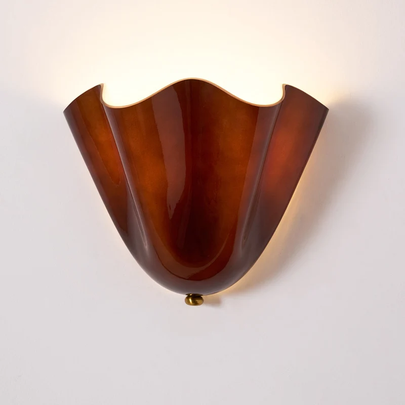 Glazen wandlamp 2x E27 glas beige badkamer hal woonkamer dimbare wandverlichting vochtbestendig | Sansoti