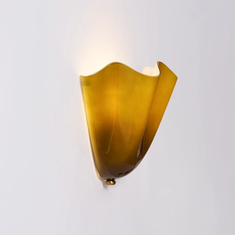 Glazen wandlamp 2x E27 glas beige badkamer hal woonkamer dimbare wandverlichting vochtbestendig | Sansoti