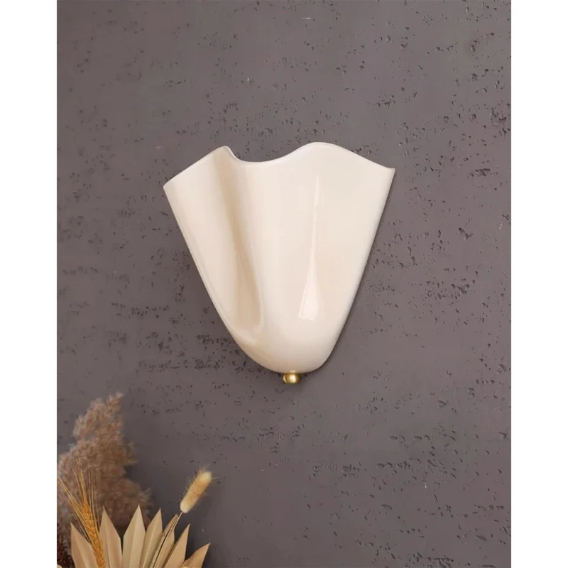 Glazen wandlamp 2x E27 glas beige badkamer hal woonkamer dimbare wandverlichting vochtbestendig | Sansoti