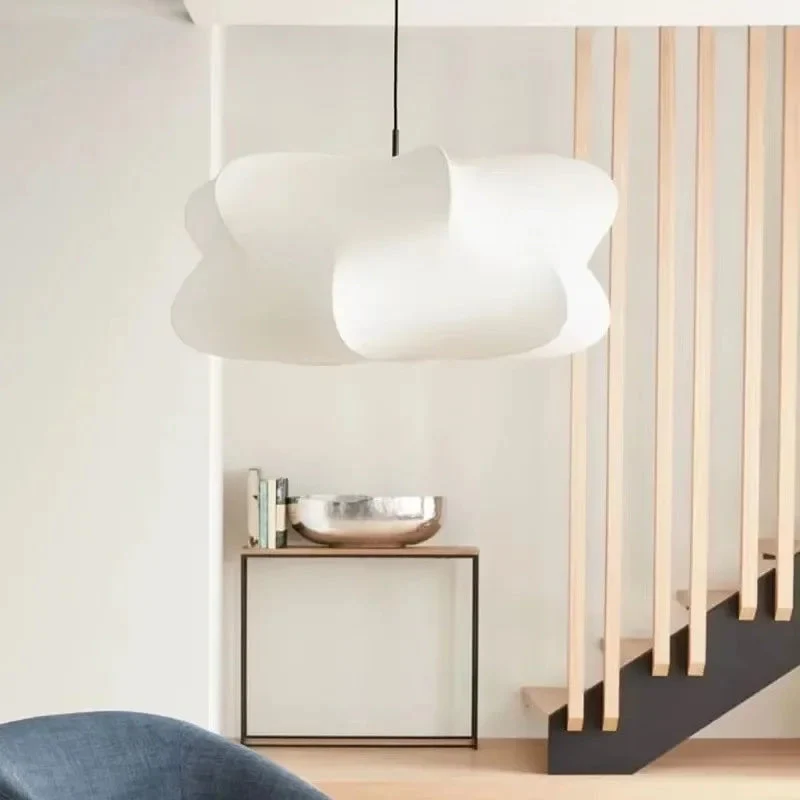 Hanglamp Wabi Sabi Zijde Metaal Beige E27 Eettafel Woonkamer Organisch Design Japandi Interieur Zachte Verlichting | Sansoti