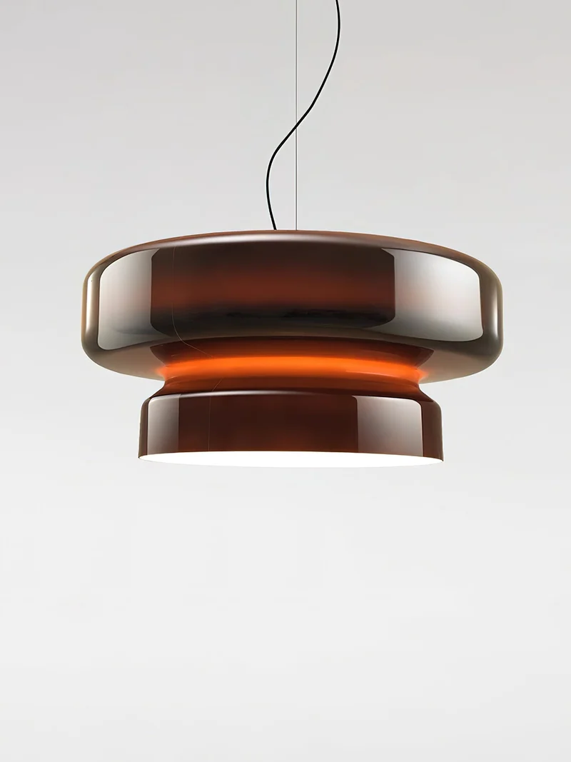 Hanglamp Glas Metaal LED Retro Bruin Eettafel Woonkamer Verstelbaar Snoer Design Verlichting Modern Interieur | Sansoti