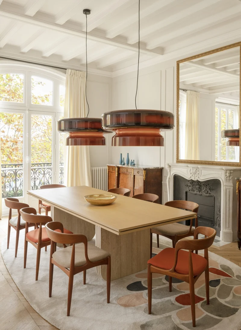 Hanglamp Glas Metaal LED Retro Bruin Eettafel Woonkamer Verstelbaar Snoer Design Verlichting Modern Interieur | Sansoti