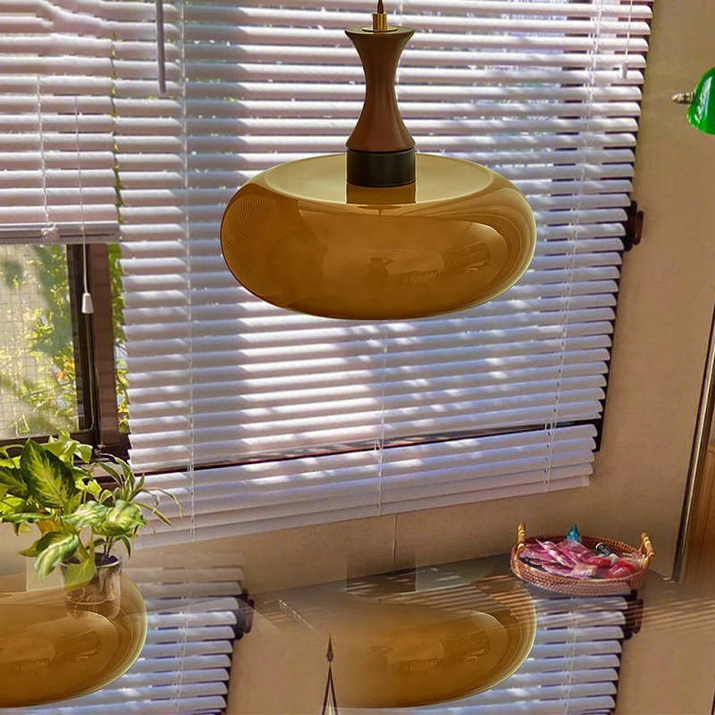Hanglamp Glas Hout E27/E26 Woonkamer Eetkamer Slaapkamer Retro Vintage Verlichting | Sansoti