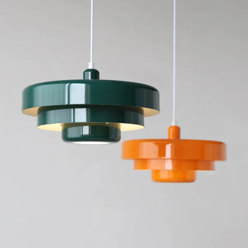 Hanglamp Metaal Gelaagd Ø35cm Oranje E27 Eettafel Woonkamer Retro Design Verlichting Industrieel Modern | Sansoti