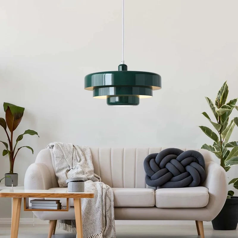 Hanglamp Metaal Gelaagd Ø35cm Oranje E27 Eettafel Woonkamer Retro Design Verlichting Industrieel Modern | Sansoti