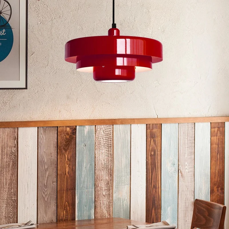 Hanglamp Metaal Gelaagd Ø35cm Oranje E27 Eettafel Woonkamer Retro Design Verlichting Industrieel Modern | Sansoti