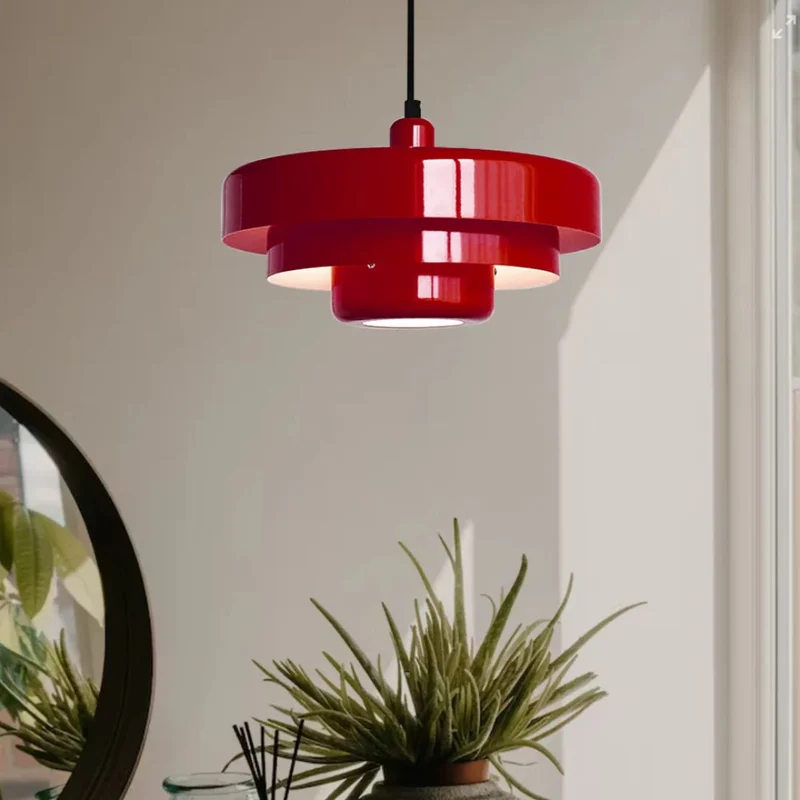 Hanglamp Metaal Gelaagd Ø35cm Oranje E27 Eettafel Woonkamer Retro Design Verlichting Industrieel Modern | Sansoti