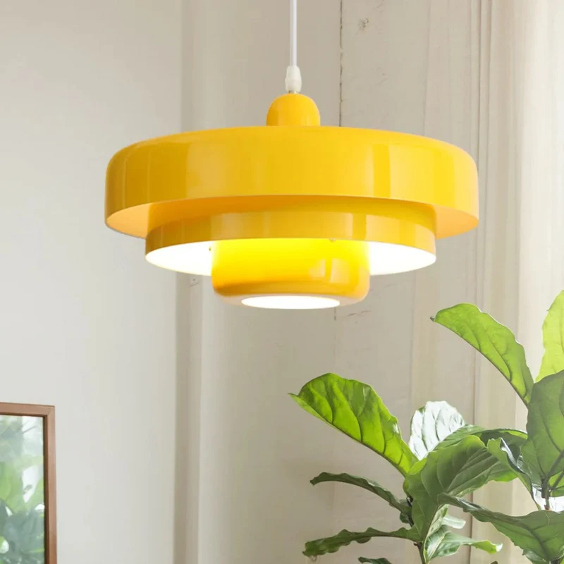 Hanglamp Metaal Gelaagd Ø35cm Oranje E27 Eettafel Woonkamer Retro Design Verlichting Industrieel Modern | Sansoti