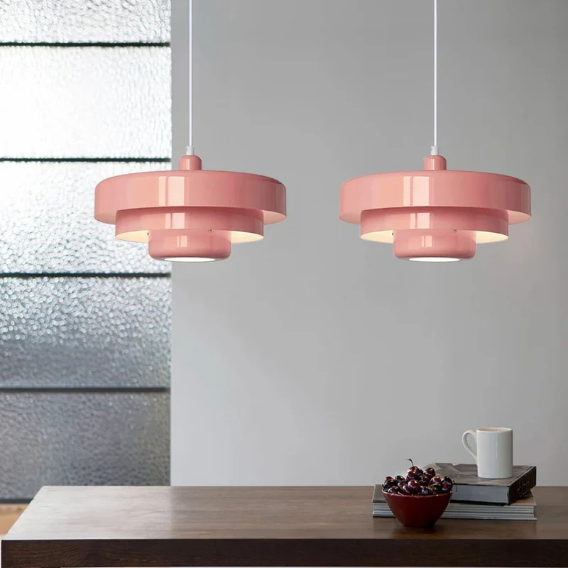 Hanglamp Metaal Gelaagd Ø35cm Oranje E27 Eettafel Woonkamer Retro Design Verlichting Industrieel Modern | Sansoti