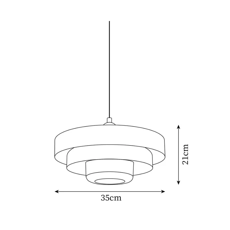 Hanglamp Metaal Gelaagd Ø35cm Oranje E27 Eettafel Woonkamer Retro Design Verlichting Industrieel Modern | Sansoti