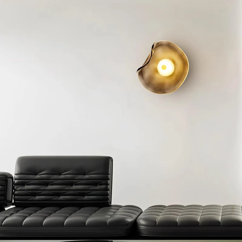 Wandlamp Glas LED 3000K Amber Organisch Design Badkamer Woonkamer Moderne Wandverlichting Sfeerlamp Vochtbestendig | Sansoti