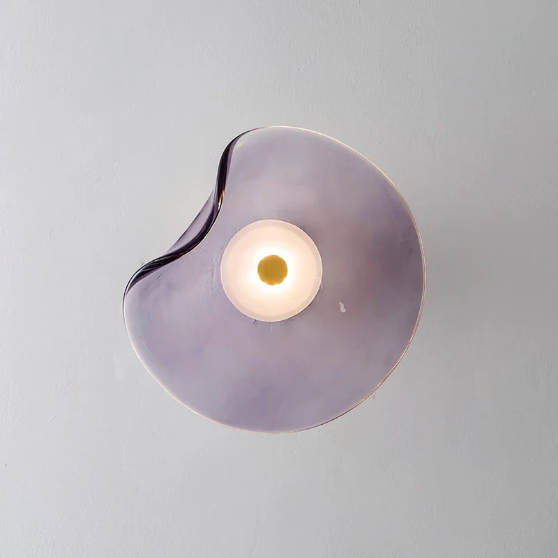 Wandlamp Glas LED 3000K Amber Organisch Design Badkamer Woonkamer Moderne Wandverlichting Sfeerlamp Vochtbestendig | Sansoti
