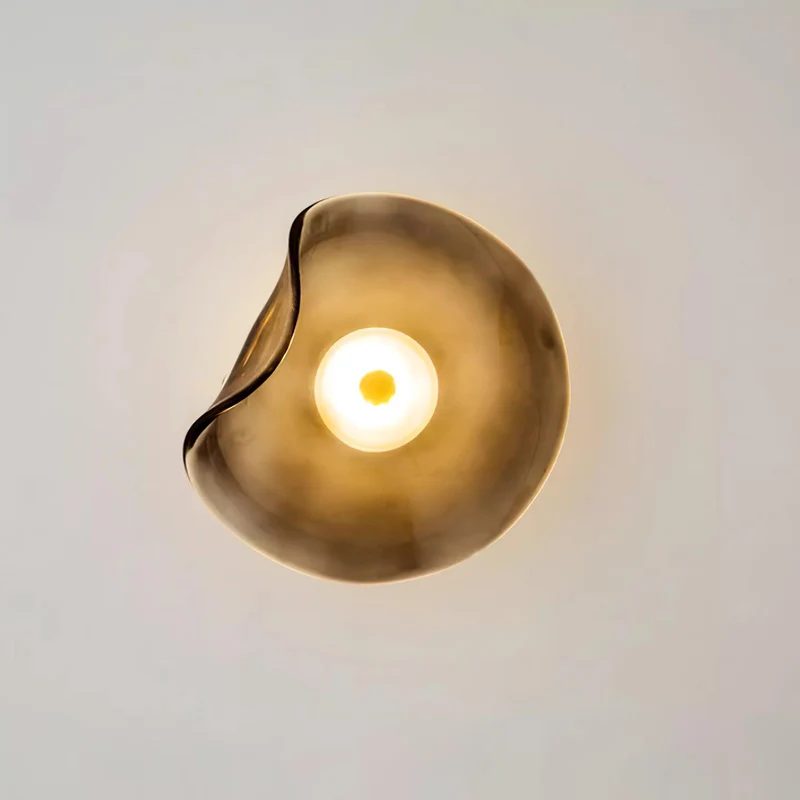 Wandlamp Glas LED 3000K Amber Organisch Design Badkamer Woonkamer Moderne Wandverlichting Sfeerlamp Vochtbestendig | Sansoti
