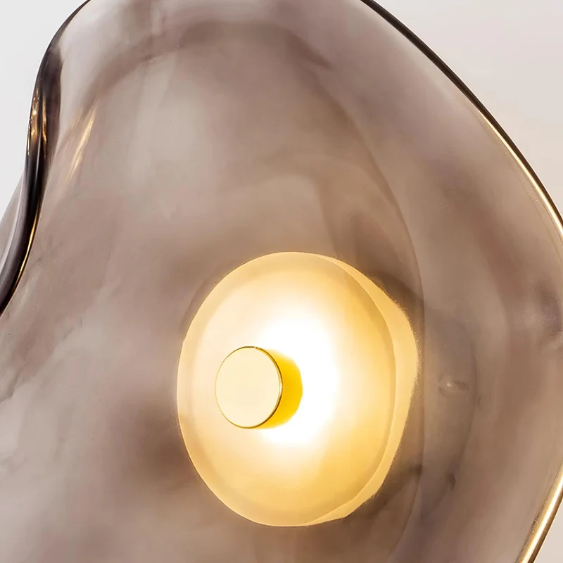 Wandlamp Glas LED 3000K Amber Organisch Design Badkamer Woonkamer Moderne Wandverlichting Sfeerlamp Vochtbestendig | Sansoti