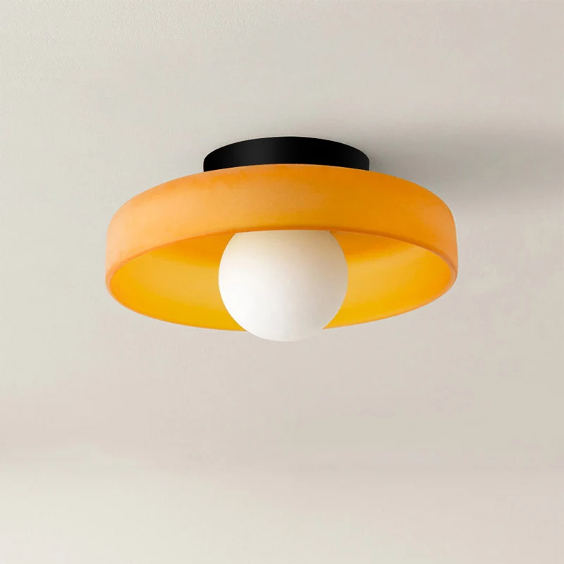 Mulon Plafondlamp en Wandlamp Glas G9 Amber Woonkamer Slaapkamer Design Verlichting Modern Rond | Sansoti