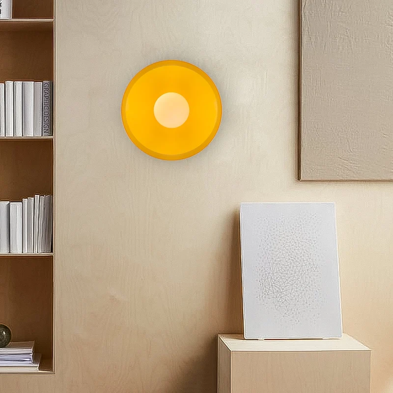 Mulon Plafondlamp en Wandlamp Glas G9 Amber Woonkamer Slaapkamer Design Verlichting Modern Rond | Sansoti