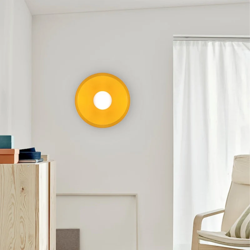 Mulon Plafondlamp en Wandlamp Glas G9 Amber Woonkamer Slaapkamer Design Verlichting Modern Rond | Sansoti