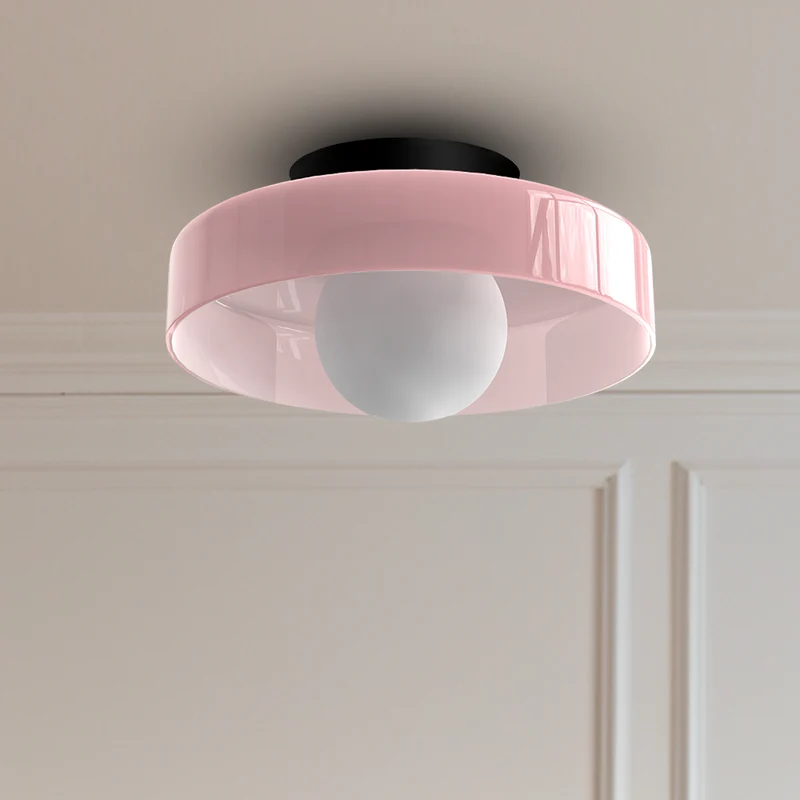 Mulon Plafondlamp en Wandlamp Glas G9 Amber Woonkamer Slaapkamer Design Verlichting Modern Rond | Sansoti
