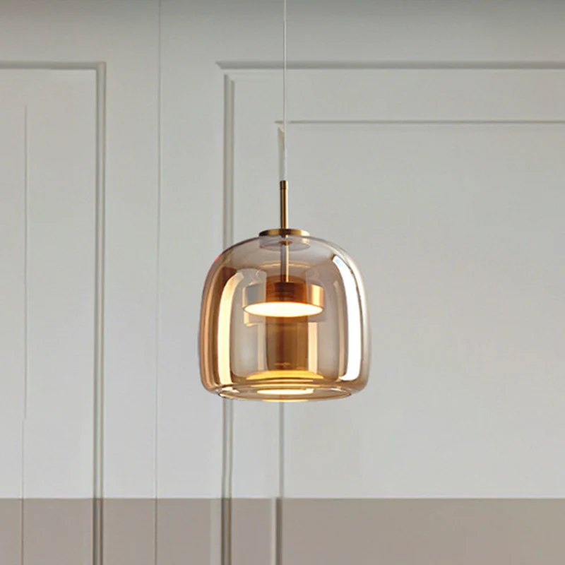 Liodell hanglamp glas messing verstelbaar eettafel woonkamer keuken modern design verlichting | Sansoti