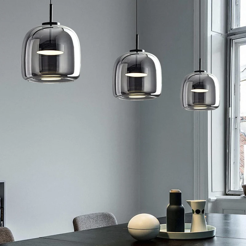 Liodell hanglamp glas messing verstelbaar eettafel woonkamer keuken modern design verlichting | Sansoti
