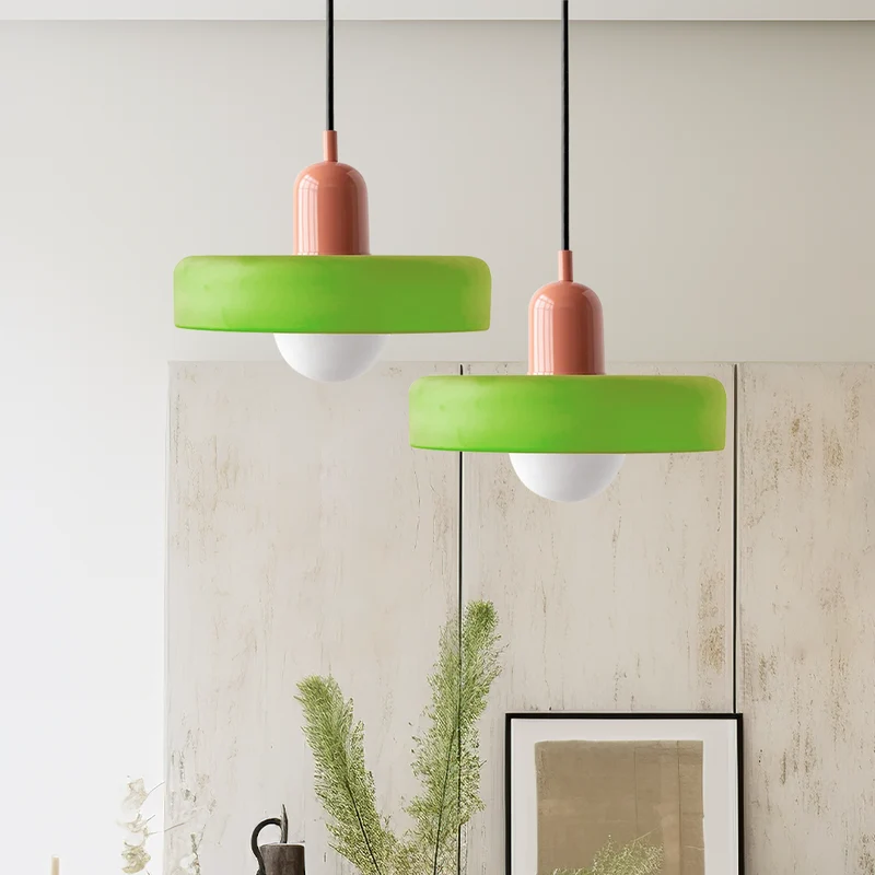 Luccon retro hanglamp glas G9 kleurrijk eettafel keuken verlichting design modern vintage | Sansoti