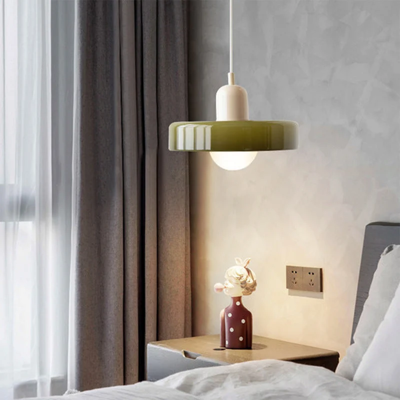 Luccon retro hanglamp glas G9 kleurrijk eettafel keuken verlichting design modern vintage | Sansoti