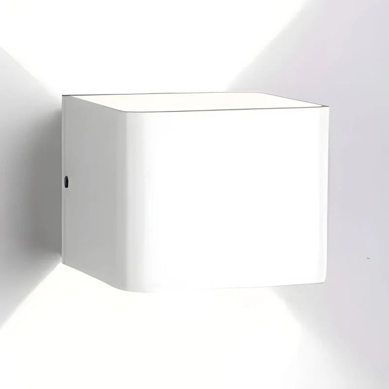 Cubbon Wandlamp LED Aluminium Acryl Zwart/Wit Wandverlichting Binnen Modern Up Down Designlamp Slaapkamer Hal | Sansoti