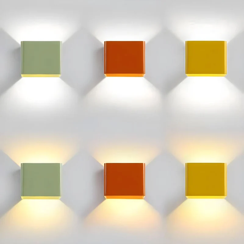 Cubbon Wandlamp LED Aluminium Acryl Zwart/Wit Wandverlichting Binnen Modern Up Down Designlamp Slaapkamer Hal | Sansoti