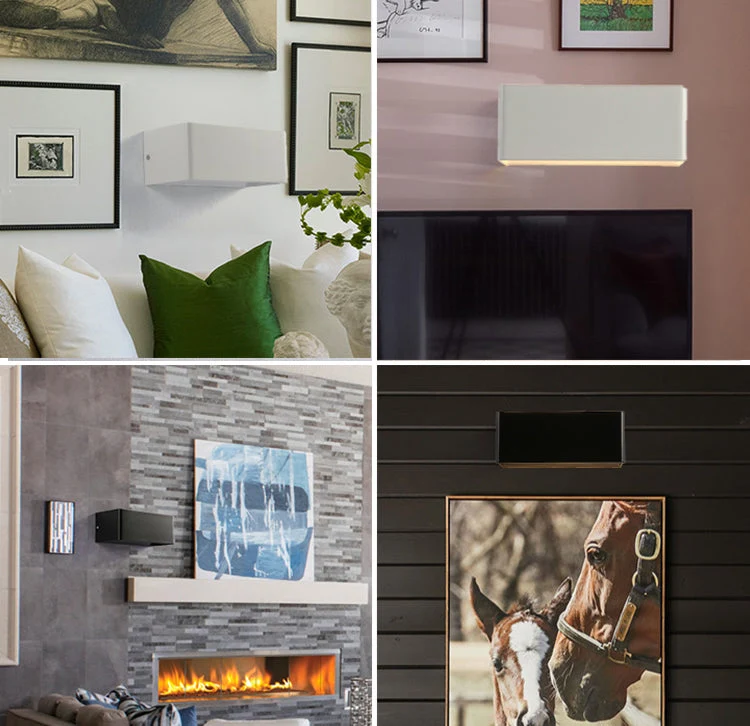 Cubbon Wandlamp LED Aluminium Acryl Zwart/Wit Wandverlichting Binnen Modern Up Down Designlamp Slaapkamer Hal | Sansoti