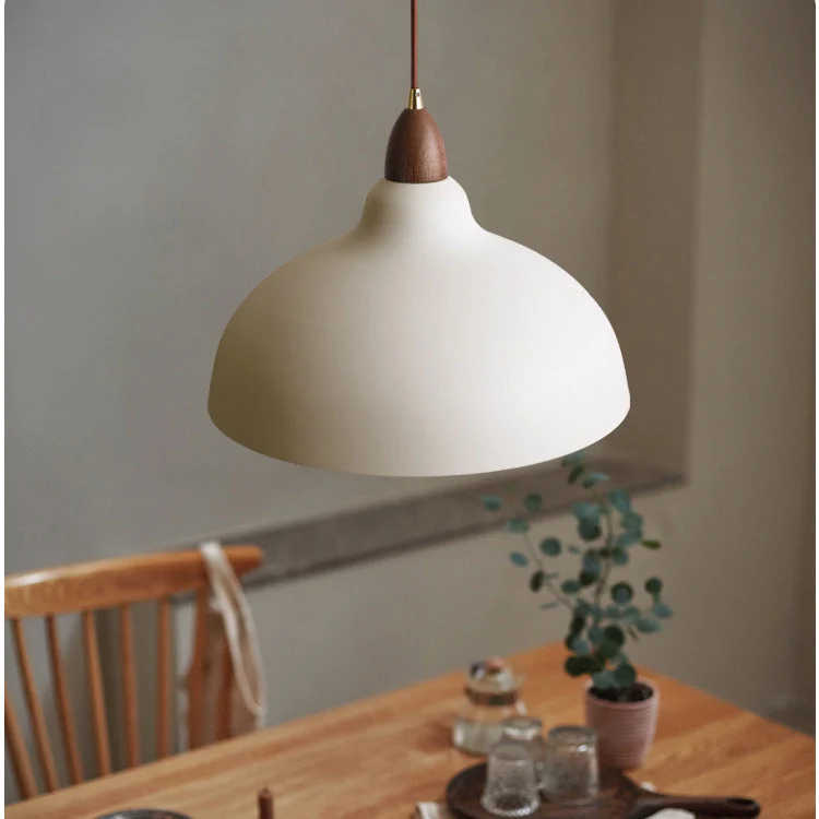 Scandinavische hanglamp hout metaal beige eetkamer keuken verlichting modern minimalistisch design E27 LED verstelbaar | Sansoti