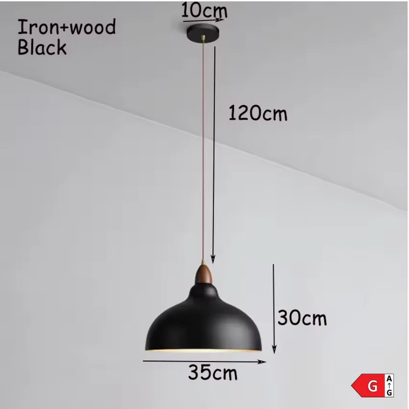 Scandinavische hanglamp hout metaal beige eetkamer keuken verlichting modern minimalistisch design E27 LED verstelbaar | Sansoti