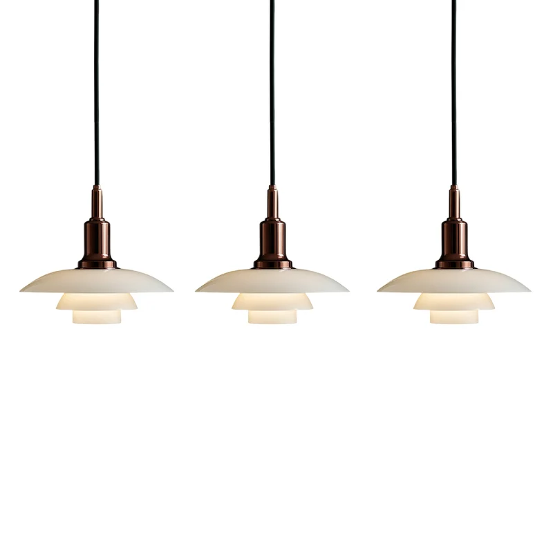 Deense design hanglamp 2/3 koppen glas metaal goud eetkamer keuken eiland Scandinavisch minimalistisch | Sansoti