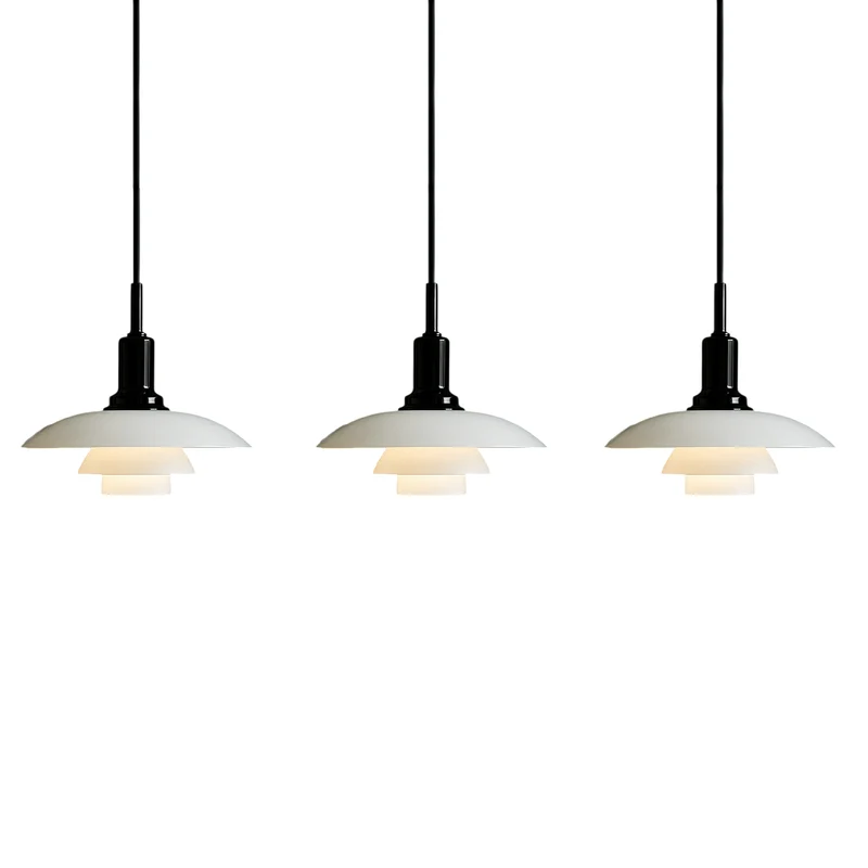 Deense design hanglamp 2/3 koppen glas metaal goud eetkamer keuken eiland Scandinavisch minimalistisch | Sansoti