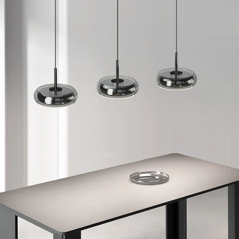 3 Hoofd Keuken Hanglamp Glas Metaal Zwart Eilandverlichting Modern Minimalistisch LED Hanglamp | Sansoti