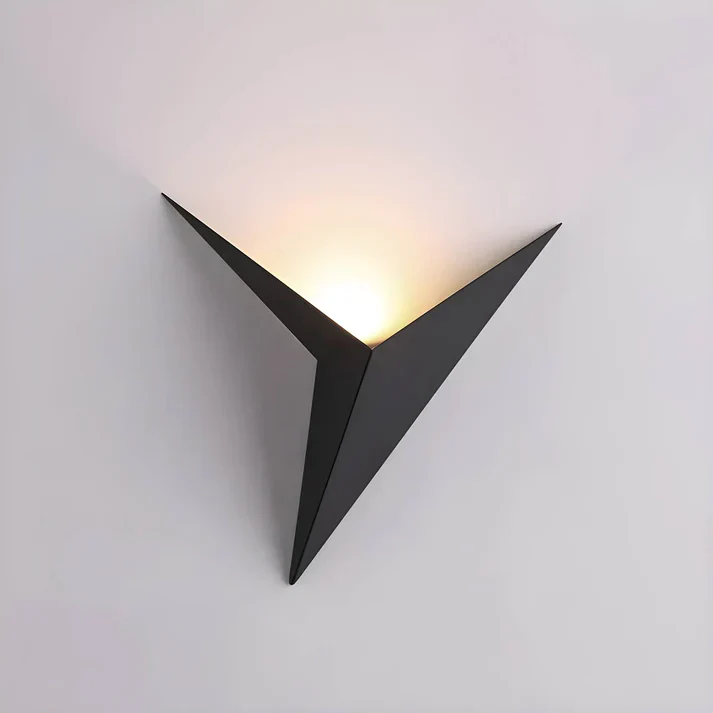 Vogel wandlamp ijzer zwart wandverlichting slaapkamer woonkamer minimalistisch design origami stijl LED | Sansoti