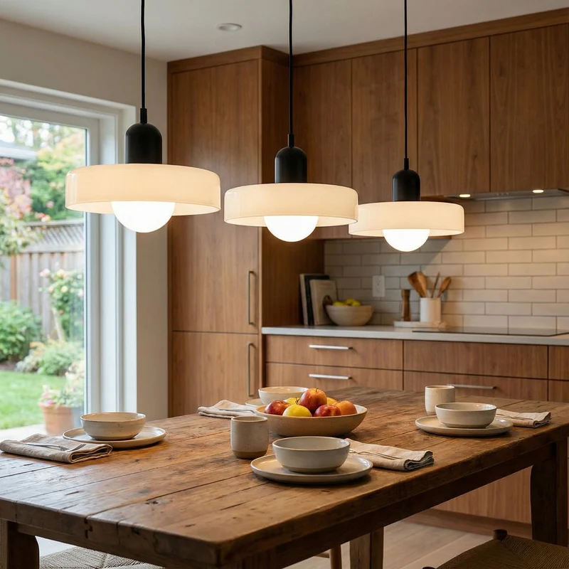 3-kops Bauhaus hanglamp glas G9 warm wit eetkamer verlichting modern design plafondlamp gekleurd glas | Sansoti