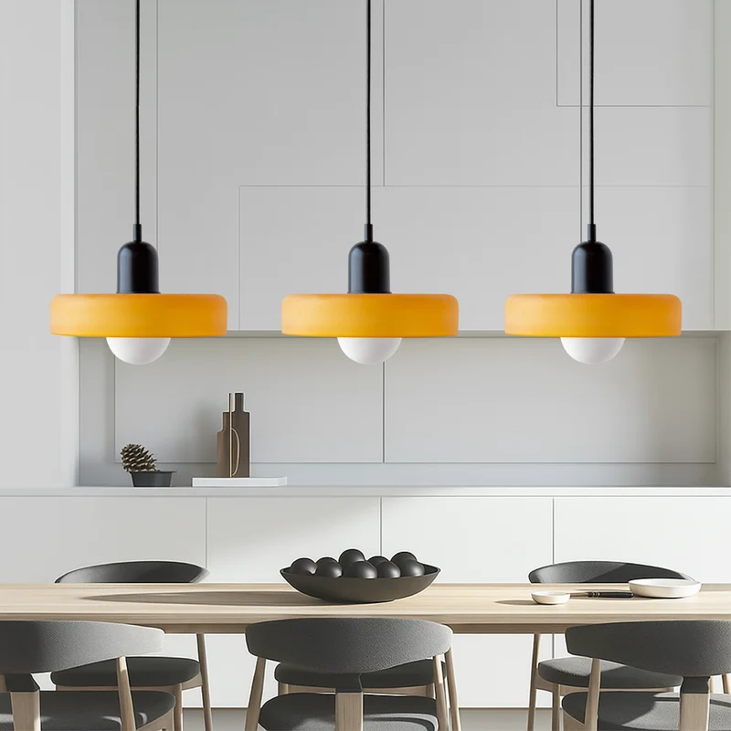 3-kops Bauhaus hanglamp glas G9 warm wit eetkamer verlichting modern design plafondlamp gekleurd glas | Sansoti