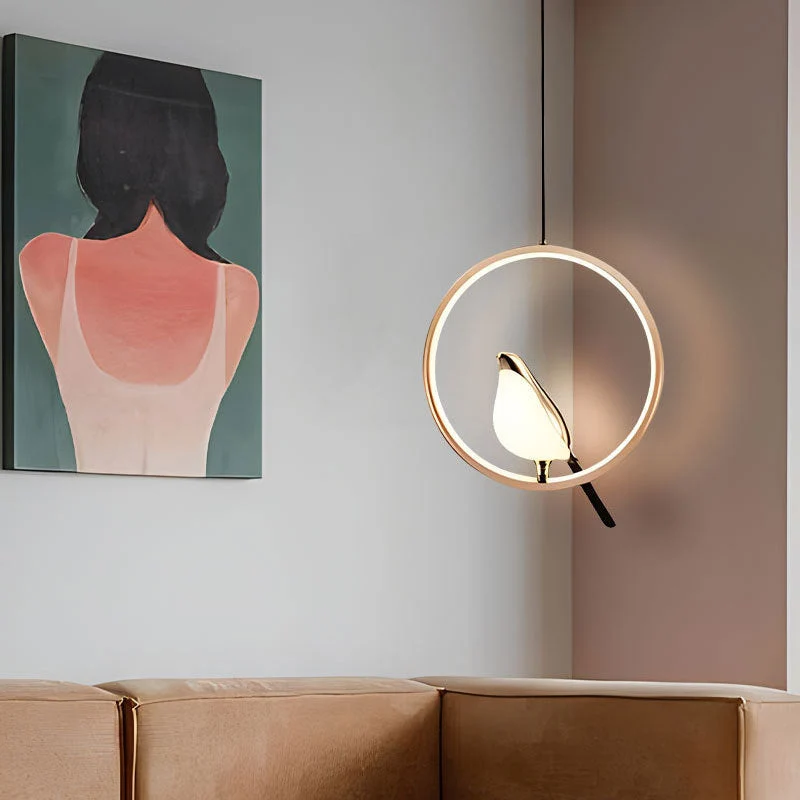 MrBird hanglamp Ø29 cm metaal zwart goud LED 3000K eetkamer slaapkamer vogel design verlichting modern decoratie | Sansoti
