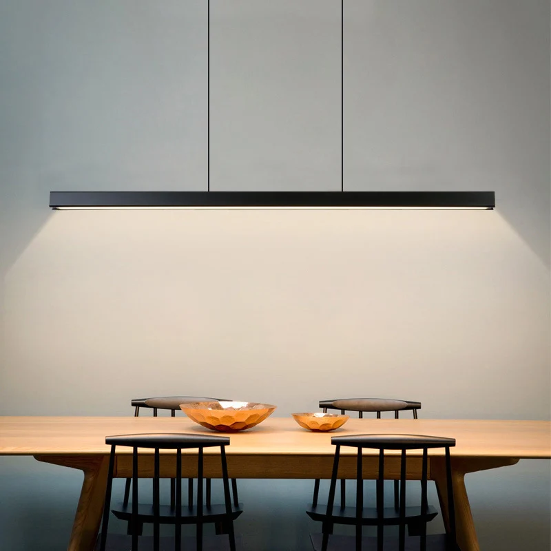 Scandibeam hanglamp LED 3000K zwart eettafel lineaire verlichting modern minimalistisch | Sansoti