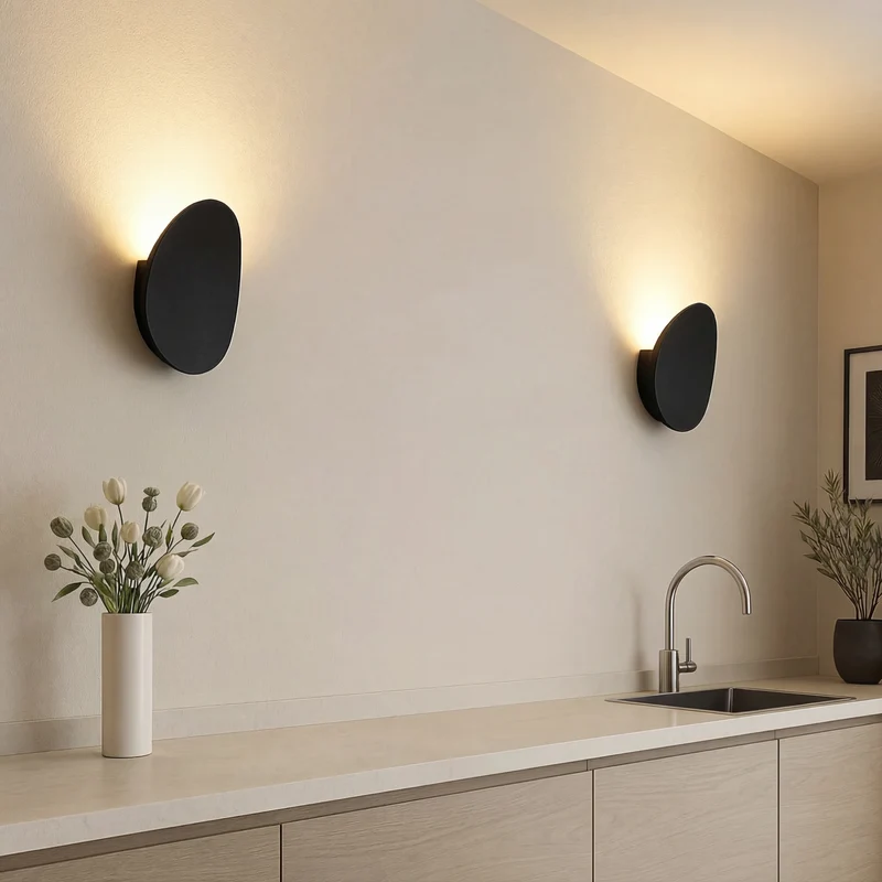(4-pack) Schemer Wandlamp LED Warm Licht Zwart Wandverlichting Interieur Indirect Licht Modern Minimalistisch | Sansoti