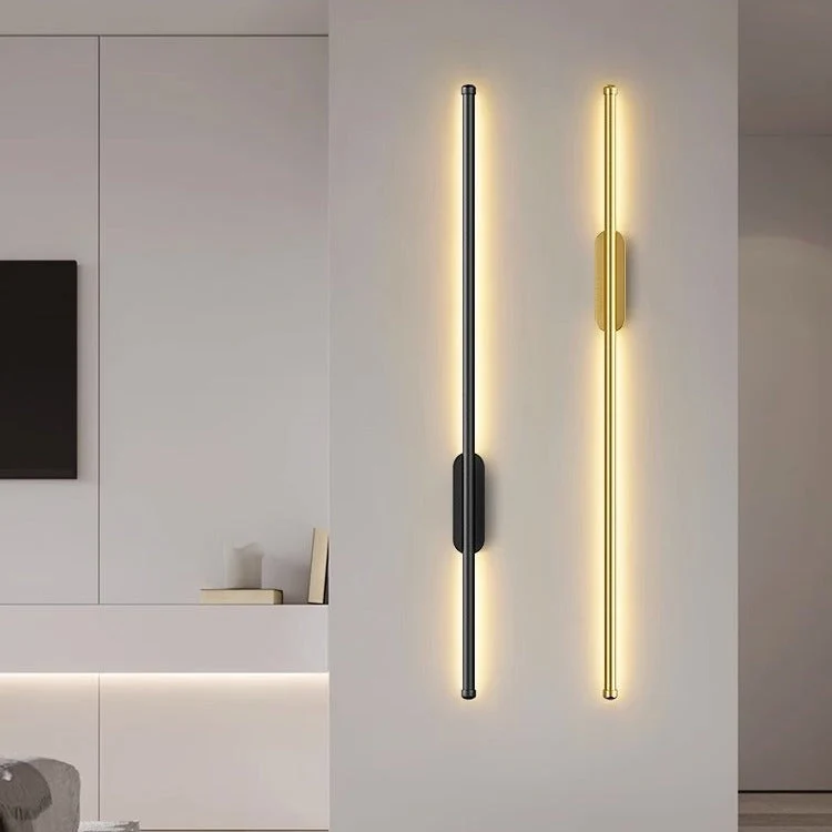 LED wandlamp aluminium 3000K zwart goud wandverlichting modern interieur gang woonkamer slaapkamer design verlichting | Sansoti