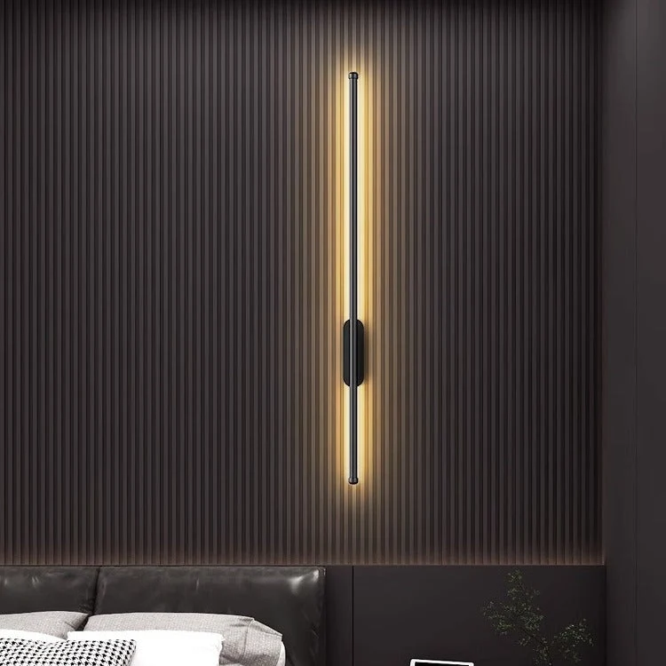 LED wandlamp aluminium 3000K zwart goud wandverlichting modern interieur gang woonkamer slaapkamer design verlichting | Sansoti