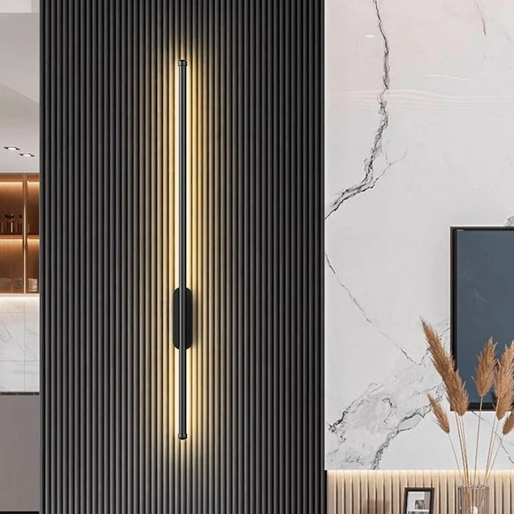 LED wandlamp aluminium 3000K zwart goud wandverlichting modern interieur gang woonkamer slaapkamer design verlichting | Sansoti